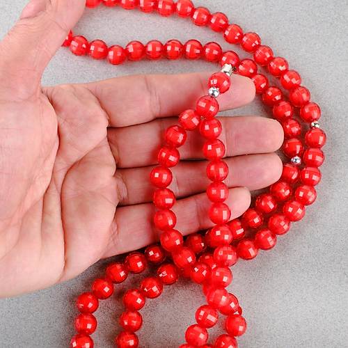 Monomer 99luk Kre Kesim 9mm Namaz Tesbihi Krmz