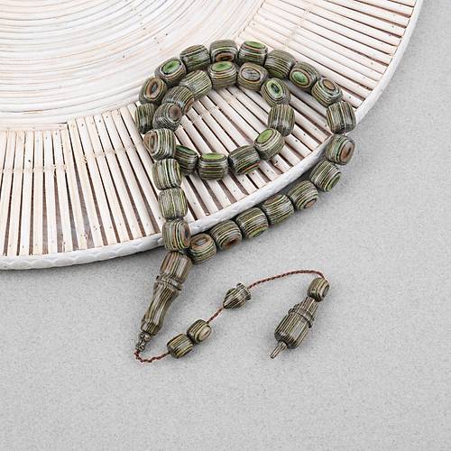 Kafur Aac Kapsl Kesim 11x12mm Tesbih - Ak Yeil