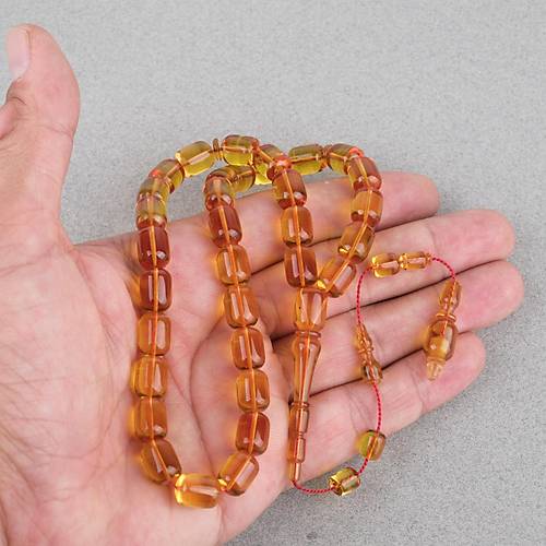 Alman Katalin Usta ��i Kaps�l Kesim 8x11.5mm Tesbih -Sar�