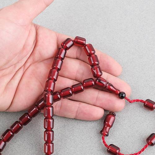 Ate� Kehribar Kaps�l Kesim 9x11mm Tesbih