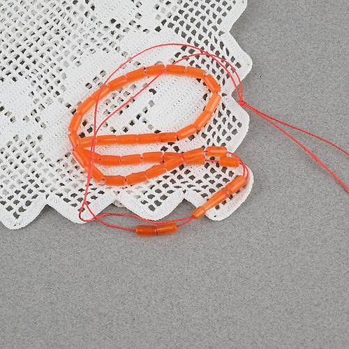 U�ak Cam� Kesme Kesim 4x8mm Tesbih - Turuncu