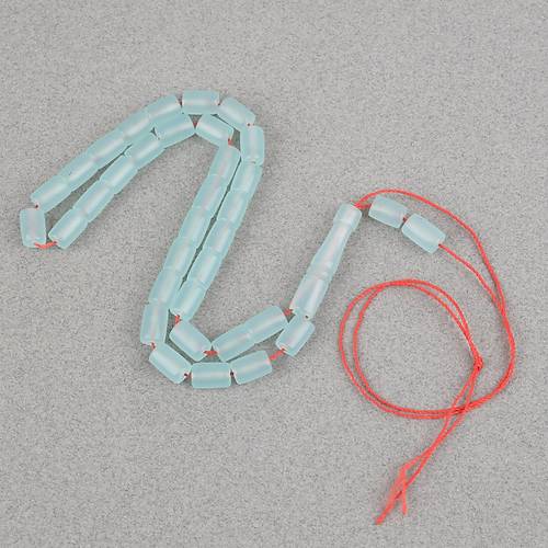 U�ak Cam� Kesme Kesim 7x10.5mm Tesbih - Su Ye�ili