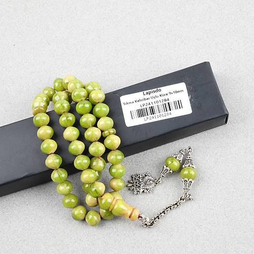 Skma Kehribar Alpaka Pskl Arabi 45lik Ulu Kre Kesim 9x10mm Tesbih