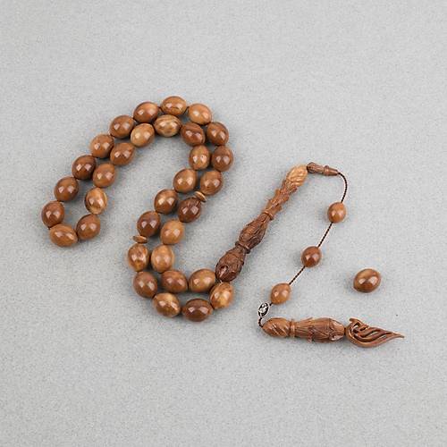 Kuka Usta ��i �mzal� �zel El ��i Oyma �mame ve Hitame Beyzi Kesim 11x15mm Tesbih