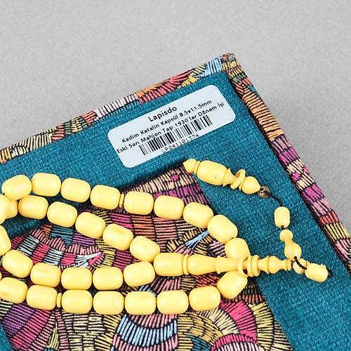 Kadim Katalin Eski Mahjong Ta�� Obje D�nem Usta ��i �mzal� Kaps�l kesim 8.5x11.5mm Tesbih