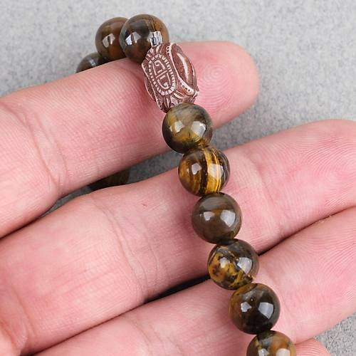 Kaplang�z� Alpaka p�sk�ll� K�re Kesim 8.5mm Tesbih ve Bileklik Seti