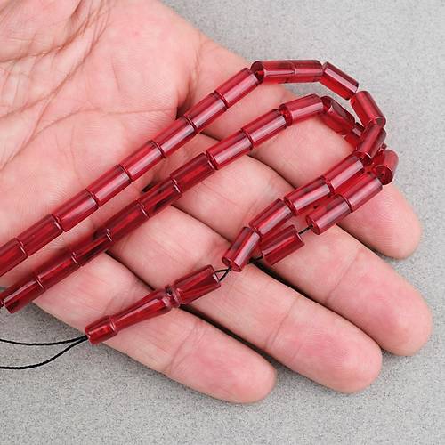 Ate� Kehribar Kesme Kesim 6x10mm Tesbih P�sk�ls�z