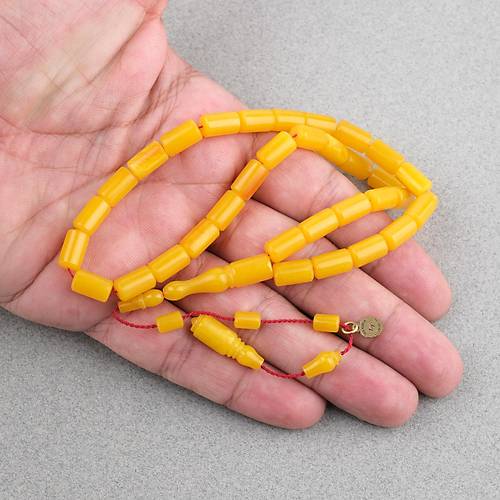 Kadim Katalin Eski Obje Usta i mzal Kesme Kesim 7x11mm Tesbih