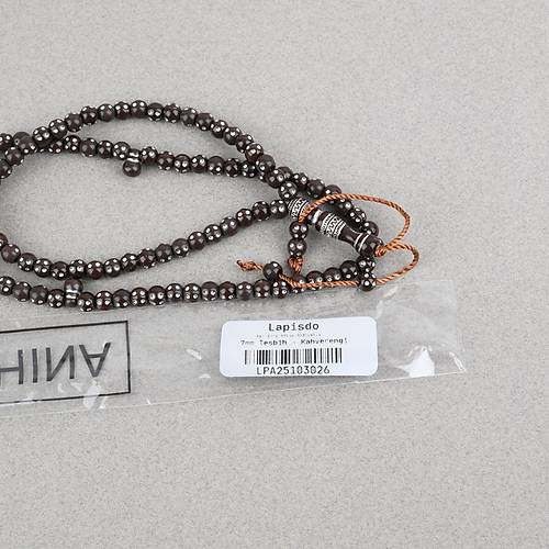 Hac Umre Hediyelik Ta�l� 99luk 7mm Tesbih - Kahverengi