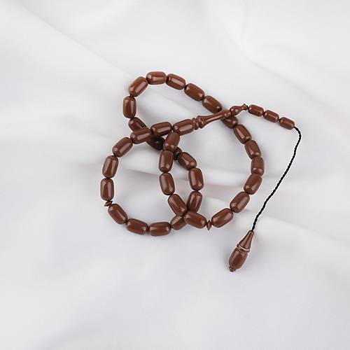 Katalin Eski Bowling Topu Obje Kaps�l Kesim 7x11mm Tebih -Kahverengi