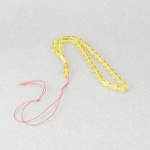 U�ak Cam� Kesme Kesim 6x10mm Tesbih P�sk�ls�z �effaf Sar�