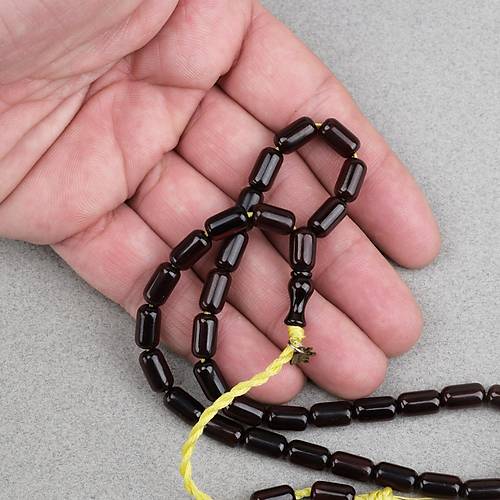 Omari S�kma Kehribar Kaps�l Kesim Oturtma �mameli Sistemli 6x11mm Tesbih