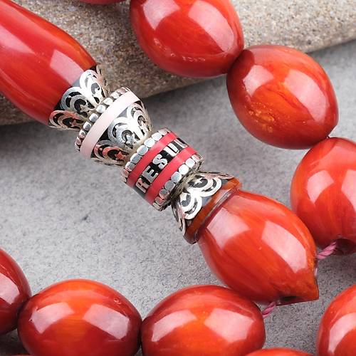 Skma Kehribar zel Gm Nak leme mame 925Ayar Gm Pskl Beyzi Kesim 14x17mm Tesbih