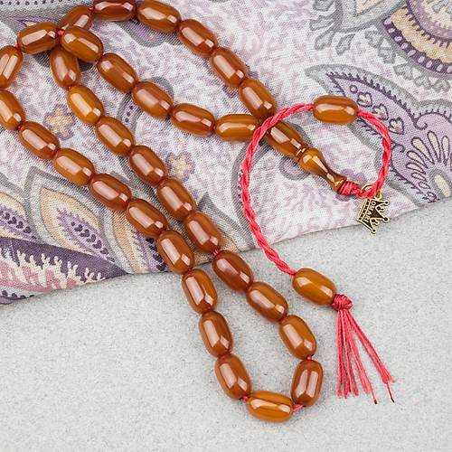 Omari S�kma Kehribar Kaps�l Kesim Oturtma �mameli Sistemli 7x12mm Tesbih