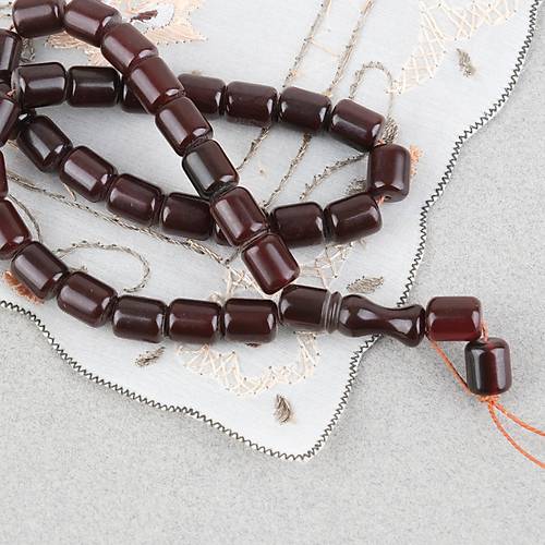 Katalin �ubuk Kaps�l Kesim 9x11mm Tesbih -Koyu Bordo P�ks�ls�z