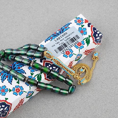 His Ta�� Tene Temasla Renk De�i�tirir F��� Kesim 7x9mm Tesbih