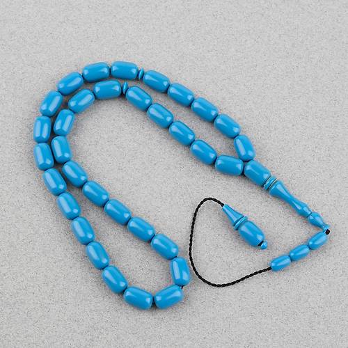 Eski Bowling Topu Obje Kaps�l Kesim 7x11mm Tebih -Mavi