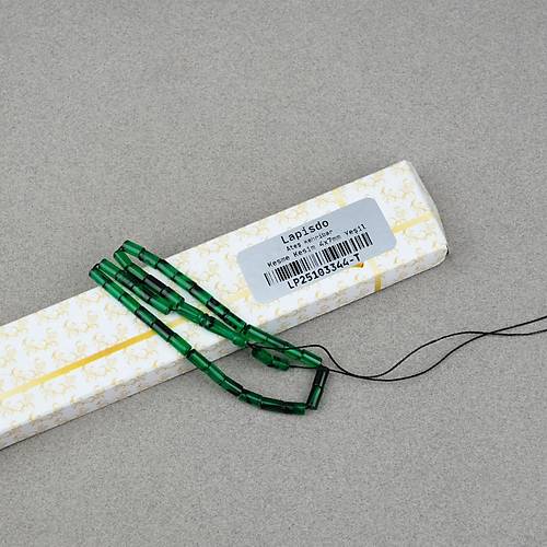 Ate� Kehribar Kesme Kesim 4x7mm Tesbih- Ye�il