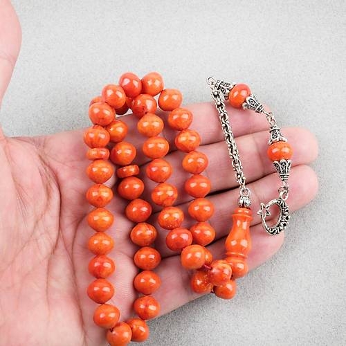 Skma Kehribar Alpaka Pskl Arabi 45lik Ulu Kre Kesim 9x10mm Tesbih