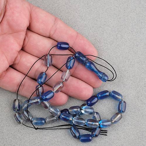 S�kma Kehribar Kaps�l Kesim 7x11mm Tesbih P�sk�ls�z