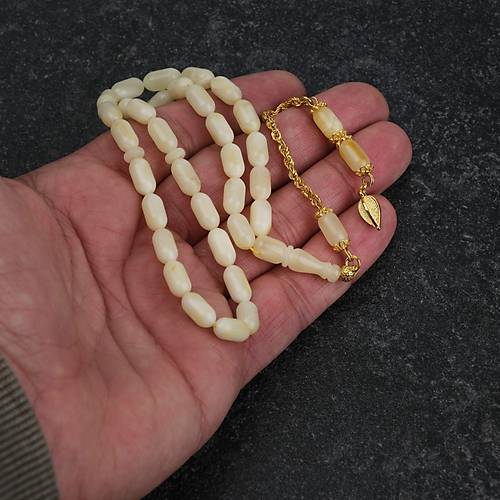 Rus Kaya Damla Kehribar 925Ayar Gm Pskl Kapsl Kesim 5.5x10.5mm Tesbih