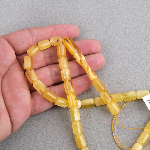 Kaya Damla Kehribar -Balt�k Kaps�l Kesim 8x12mm Tesbih