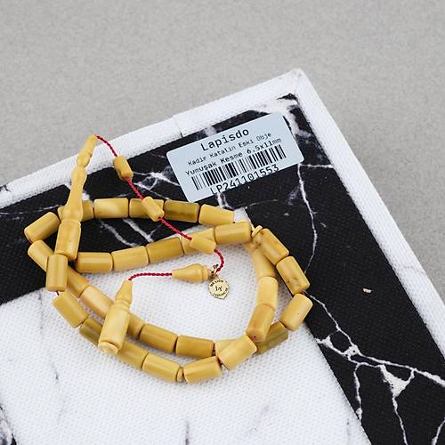 Kadim Katalin Eski Obje Usta ��i �mzal� Yumu�ak Kesme Kesim 6.5x11mm Tesbih