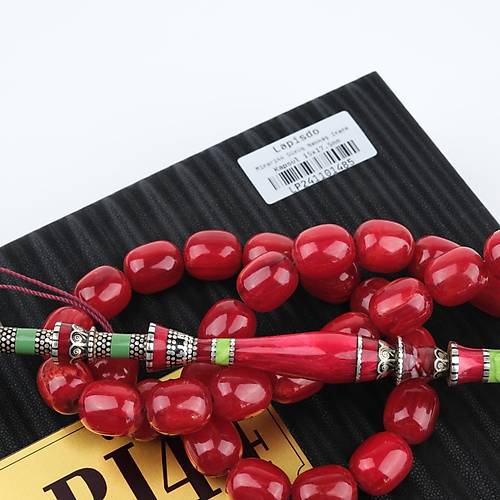 Skma Kehribar zel Gm Nak mame Kapsl Kesim 15x17,5mm Tesbih