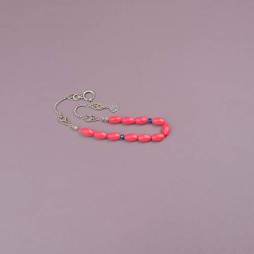 S�kma Mercan Do�al Ta� Kaps�l Kesim  8x15mm Zaza Tesbih Kahverengi Ah�ap Kutulu