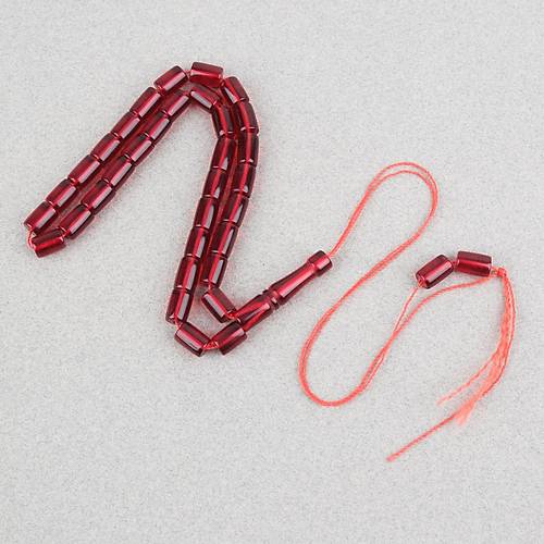 U�ak Cam� Kesme Kesim 7x10.5mm Tesbih - �effaf K�rm�z�