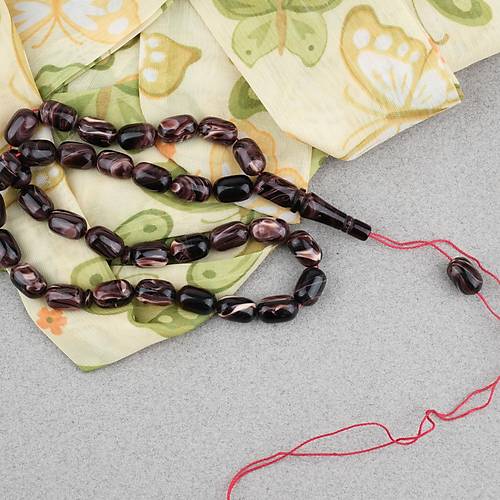 S�kma Kehribar Kaps�l Kesim 7x11mm Tesbih P�sk�ls�z