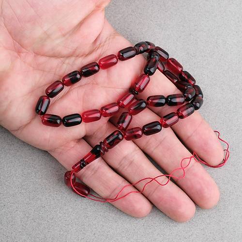 S�kma Kehribar Kaps�l Kesim 7x11mm Tesbih P�sk�ls�z