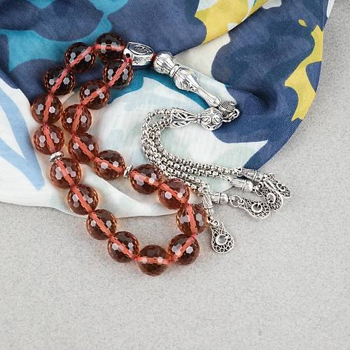 Zultanit Metal �mameli Bas�k K�re Kesim 12x13mm Tesbih