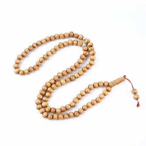 Meram Kavak 99luk Kre Kesim 7.5mm Namaz Tesbihi-Ak Kahverengi