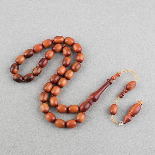 Gergedan A�ac� Usta ��i �mzal� Yumurta Kesim 10x13mm Tesbih