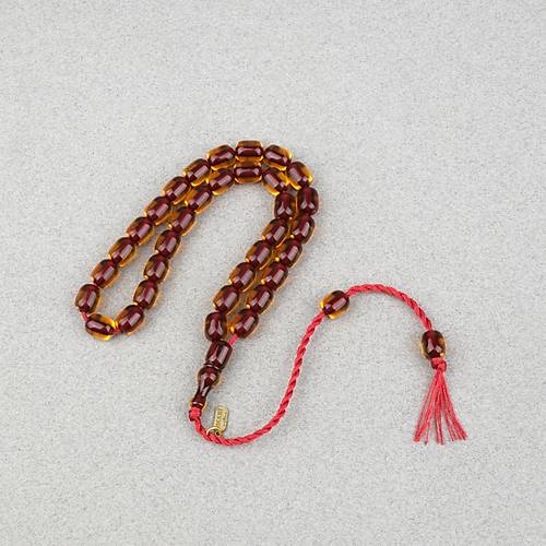 Ate� Kehribar Kaps�l Kesim Oturtma �mameli Omari Sistemli  7x9mm Tesbih