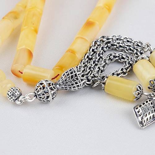 Rus Kaya Damla Kehribar Kesme Kesim 6.5x10mm Tesbih