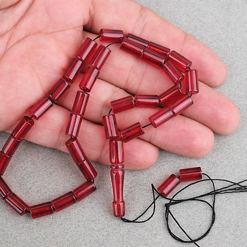 Ate� Kehribar Kesme Kesim 6x10mm Tesbih P�sk�ls�z