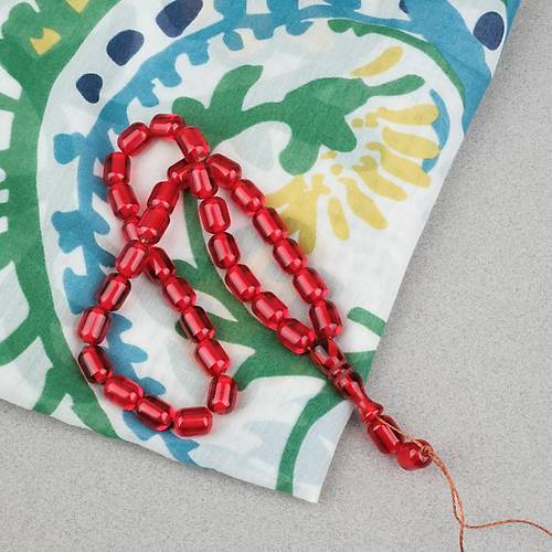 Ate� Kehribar Kaps�l Kesim 9x12mm- Kan K�rm�z�s� P�sk�ls�z