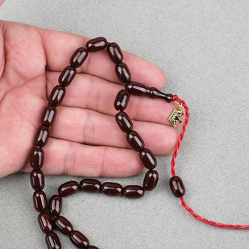 Omari S�kma Kehribar Kaps�l Kesim Oturtma �mameli Sistemli 7.5x12mm Tesbih