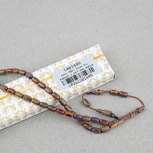 Kafur A�ac� Bilekboy Kaps�l Kesim 4.5x7.5mm Tesbih Kahverengi