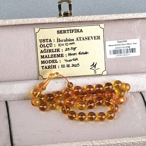 Alman Katalin Usta i Kre Kesim 10mm Tesbih -Sar