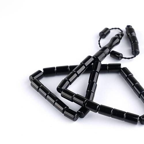 Erzurum Oltu Yumu�ak Kesme Kesim 6.5x9.5mm Tesbih