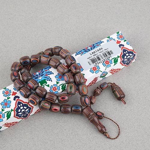 Kafur A�ac� Kaps�l Kesim 11x12mm Tesbih - Ye�il Mavi