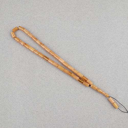 S�kma Kehribar Kesme Kesim 6x10mm Tesbih P�sk�ls�z Sar�