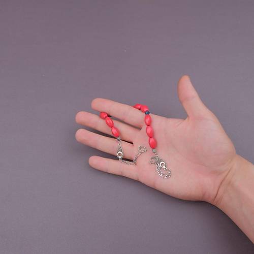 S�kma Mercan Do�al Ta� Kaps�l Kesim 8x15mm Zaza Tesbih