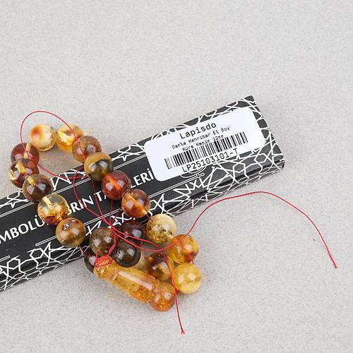 Damla Kehribar Efe K�re Kesim 12mm Tesbih