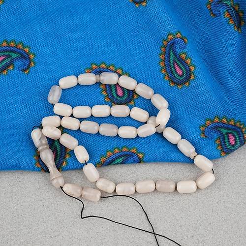 S�kma Kehribar Kaps�l Kesim 7x11mm Tesbih P�sk�ls�z Ta� Rengi