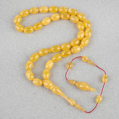 Miskevi Katalin Usta ��i �mzal� Beyzi Kesim 8.5x13mm Tesbih