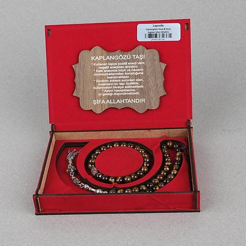 Kaplang�z� Alpaka p�sk�ll� K�re Kesim 8.5mm Tesbih ve Bileklik Seti